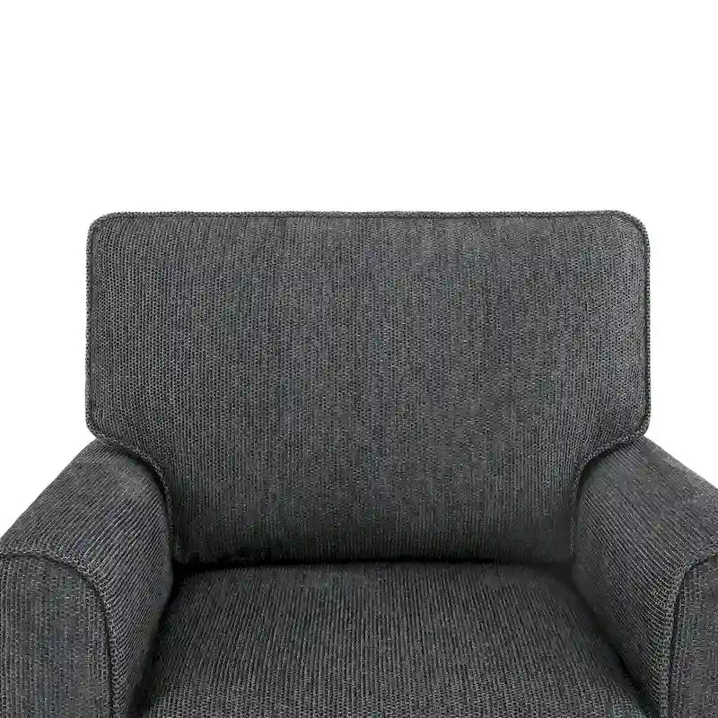 360 Swivel Chenille Accent Armchair with Side Pockets High Back Grey Green Red