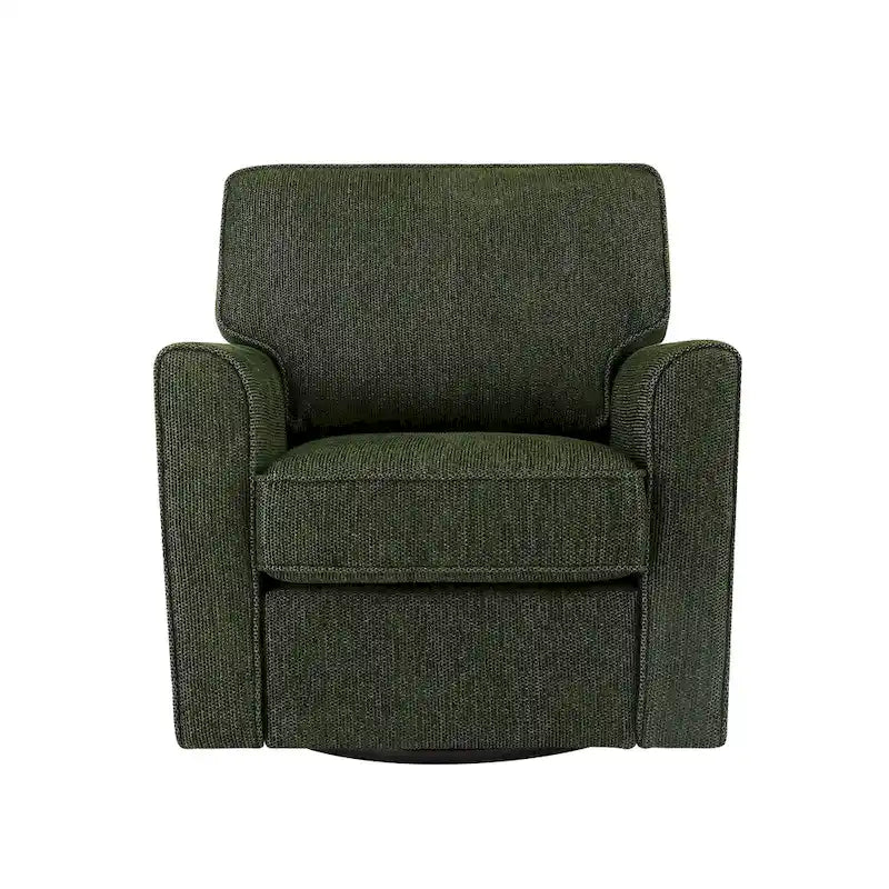 360 Swivel Chenille Accent Armchair with Side Pockets High Back Grey Green Red