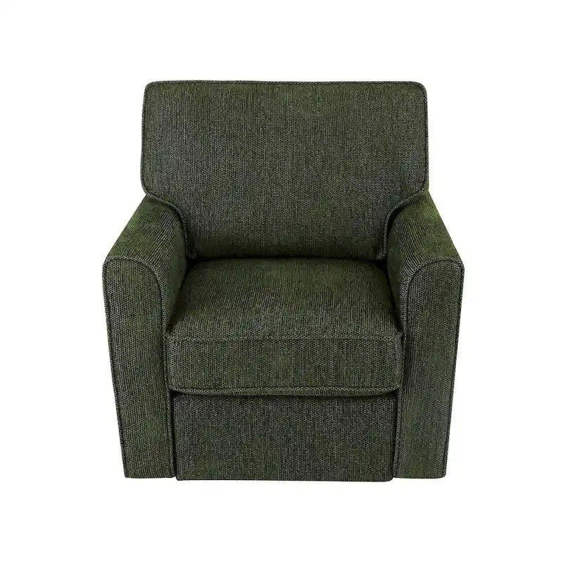 360 Swivel Chenille Accent Armchair with Side Pockets High Back Grey Green Red