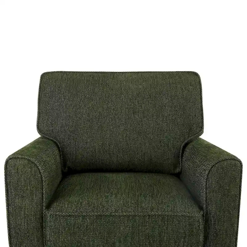 360 Swivel Chenille Accent Armchair with Side Pockets High Back Grey Green Red