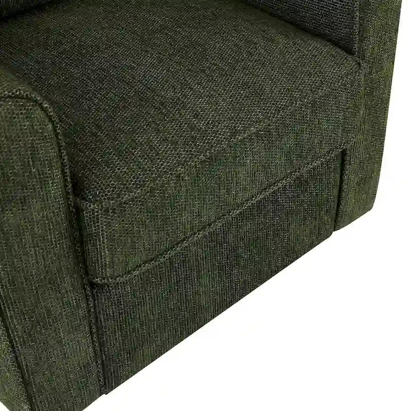 360 Swivel Chenille Accent Armchair with Side Pockets High Back Grey Green Red
