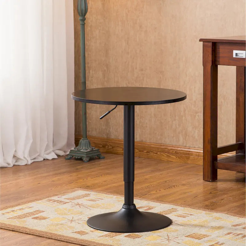 24 Modern Round End Table with Adjustable Pneumatic and Sturdy Base for Living Room
