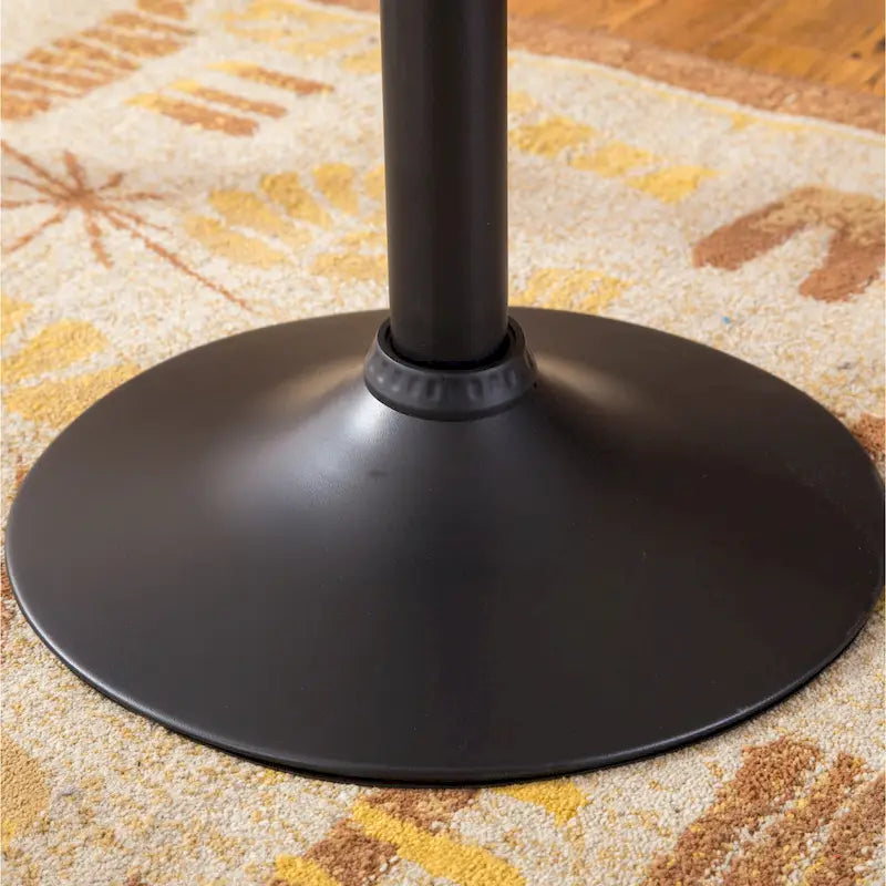 24 Modern Round End Table with Adjustable Pneumatic and Sturdy Base for Living Room