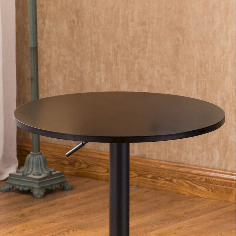 24 Modern Round End Table with Adjustable Pneumatic and Sturdy Base for Living Room