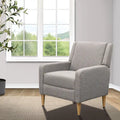 Modern Minimalist Upholstered Accent Armchair Solid Wood Legs Multi-Color