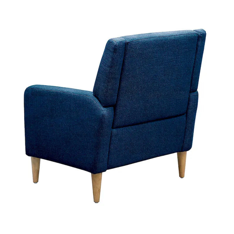Modern Minimalist Upholstered Accent Armchair Solid Wood Legs Multi-Color