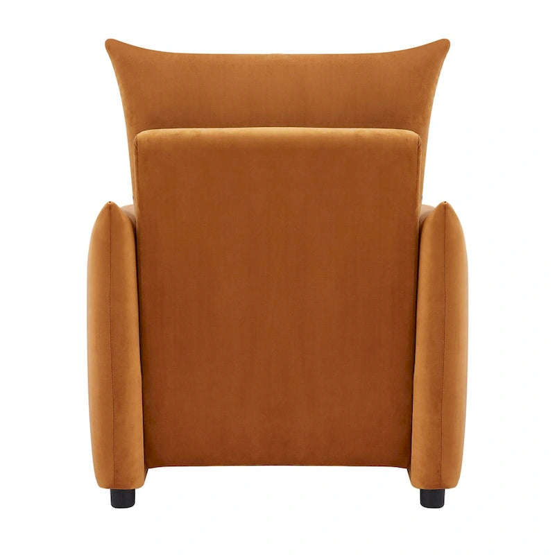 33 Inch Low Profile Boucle Accent Armchair Deep Seat Off-White Green Brown