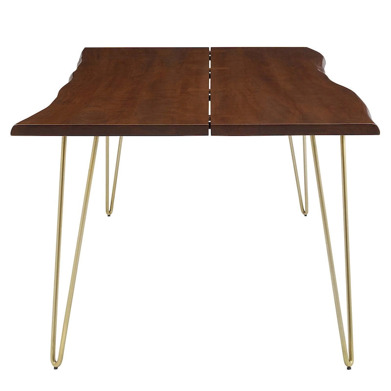 Live Edge Acacia Wood Dining Table Butterfly Joint Hairpin Legs