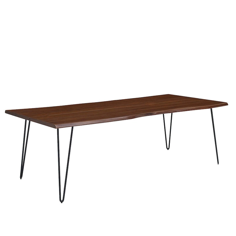 Live Edge Acacia Wood Dining Table Butterfly Joint Hairpin Legs