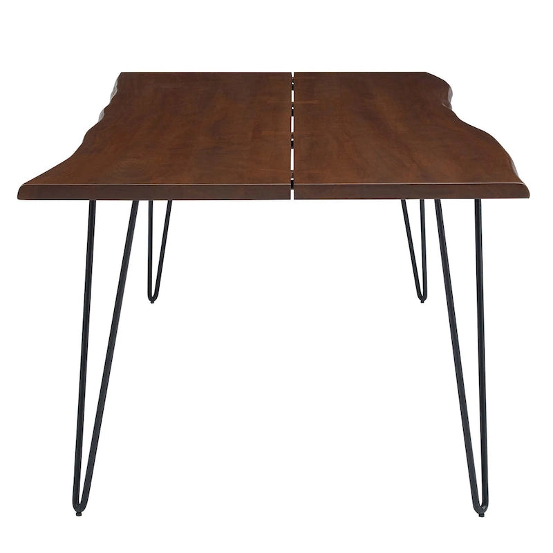 Live Edge Acacia Wood Dining Table Butterfly Joint Hairpin Legs