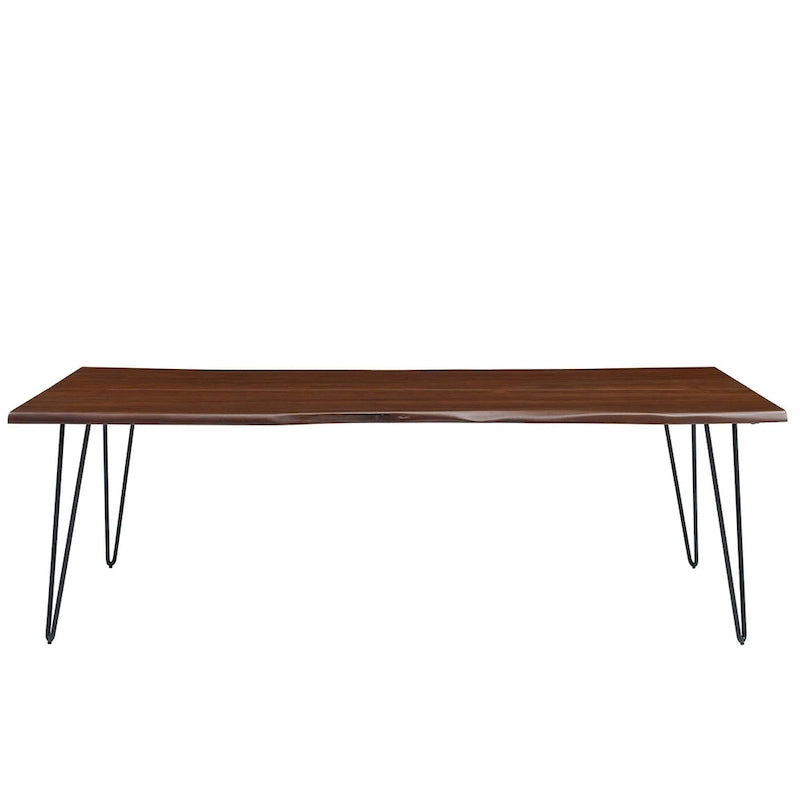 Live Edge Acacia Wood Dining Table Butterfly Joint Hairpin Legs