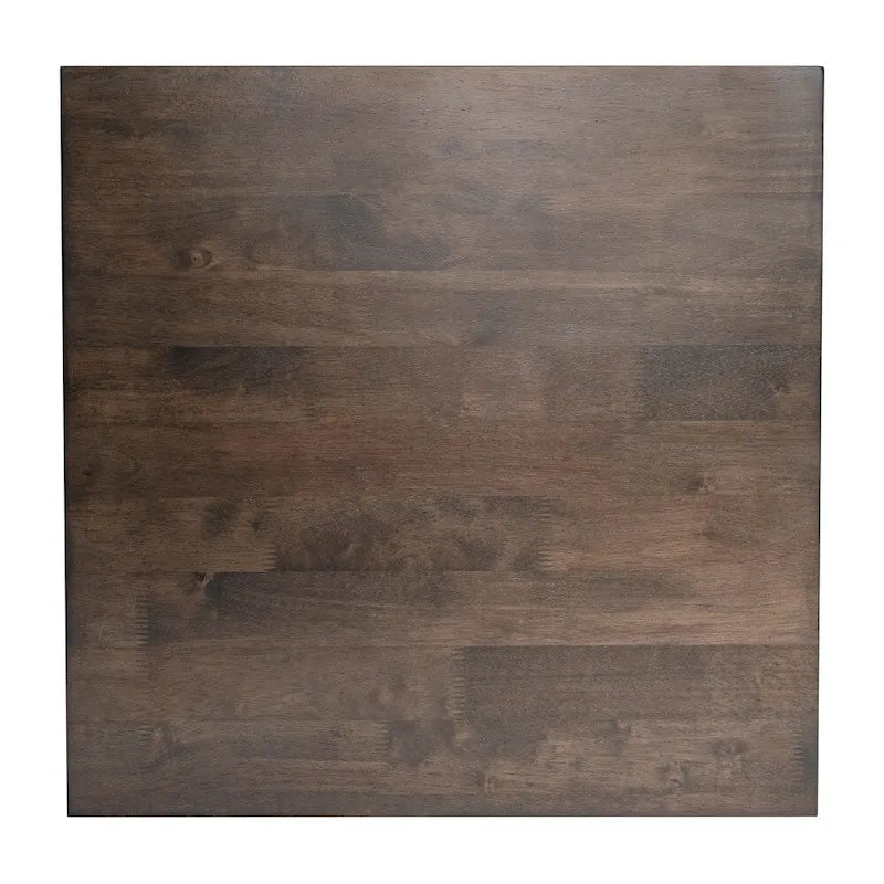 Solid Wood Farmhouse X-Frame End Table Side Table Dark Gray Walnut